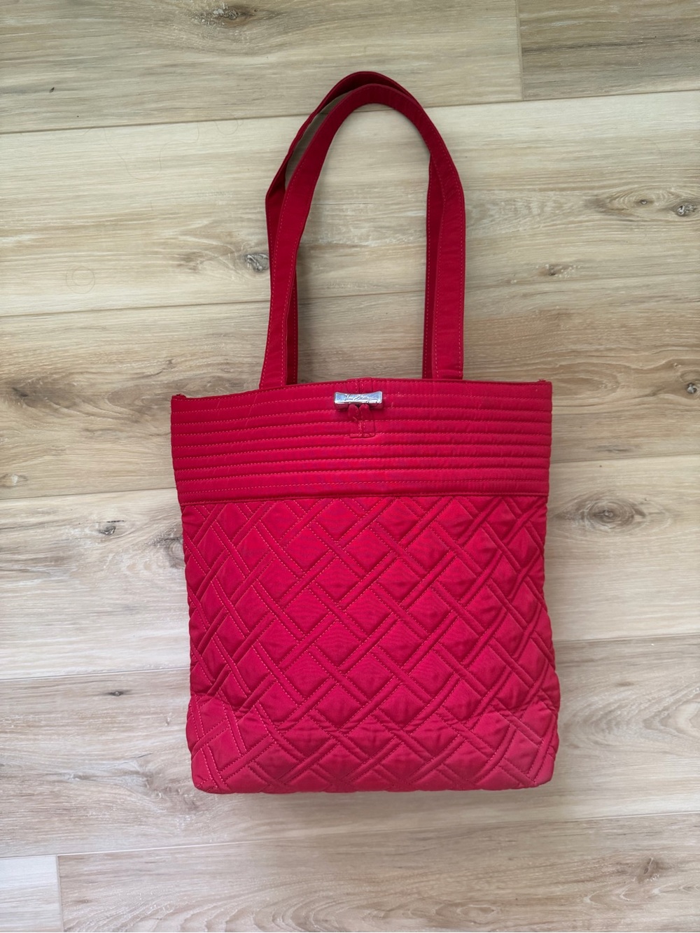Vera Bradley Red Quilted Tote Bag